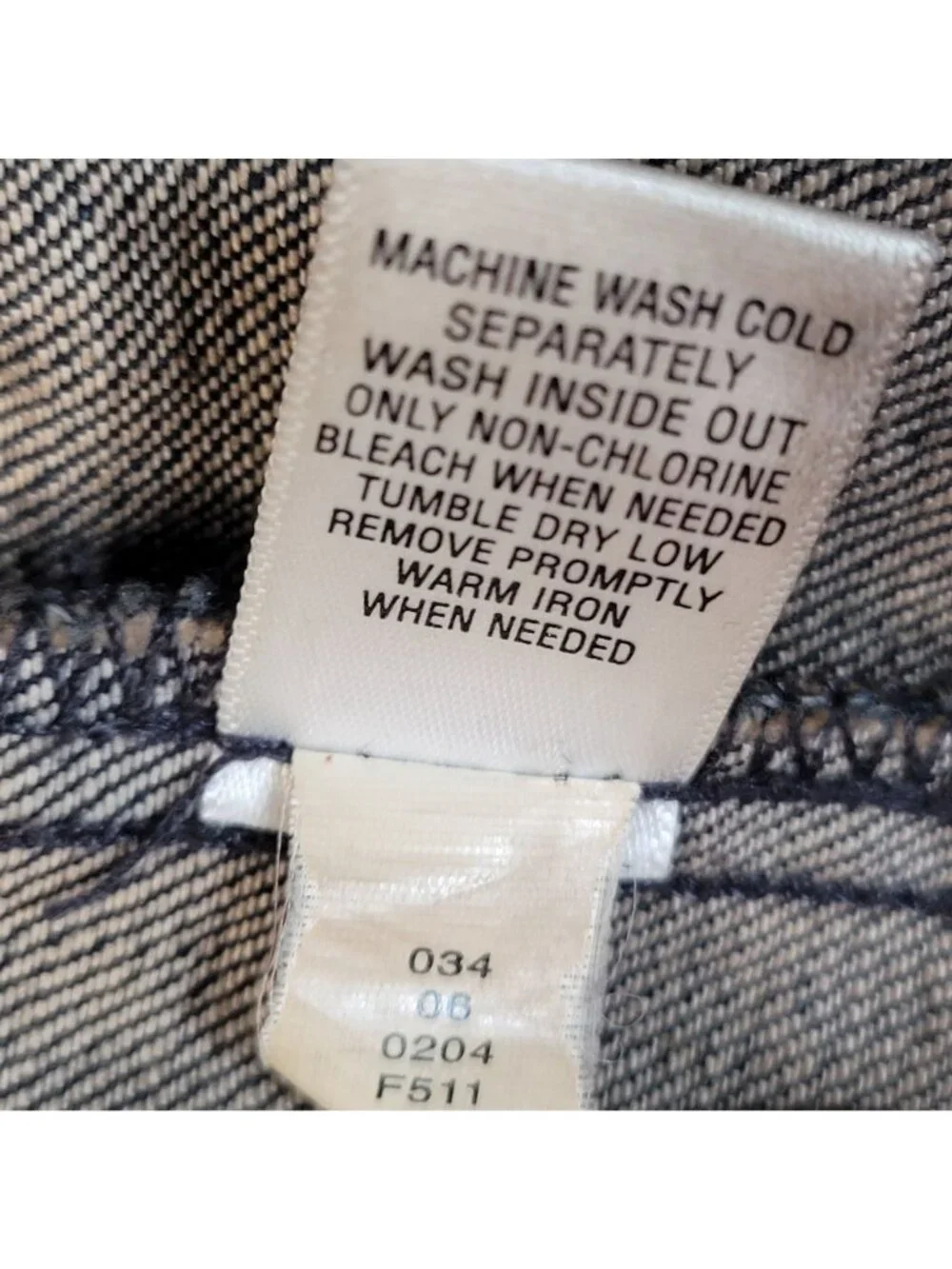 Converse One Star Men's Hooded Full Zip Button Black Denim Jacket Size L - Picture 13 of 14